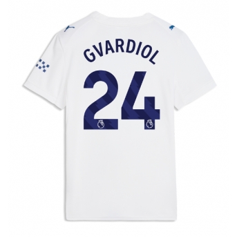 Manchester City Josko Gvardiol #24 Maglia Gara Terza Repliche 2026-27 Donna Maniche Corte